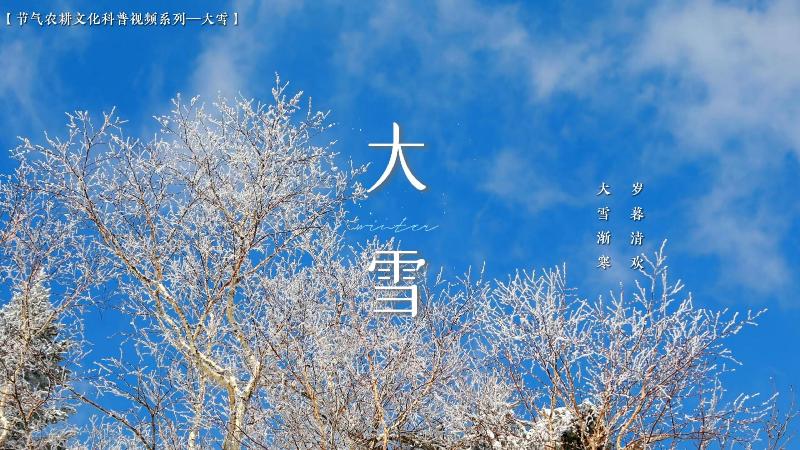 【节气农事·大雪篇】大雪至，冬韵悠长