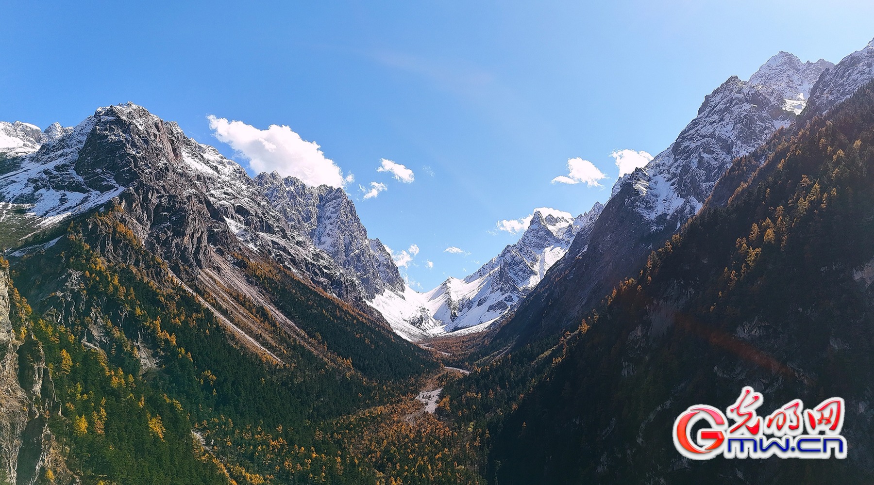 美丽中国|秋染王朗:雪山与彩林同框 美丽中国|秋染王朗:雪山与彩林同框